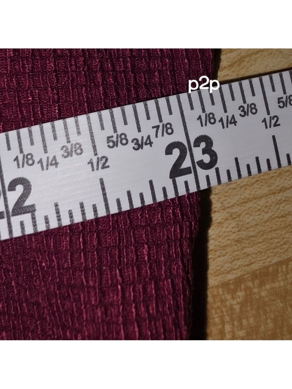 Calvin Klein Burgundy Ribbed Wrap Top XL #BL6 - Picture 8 of 9